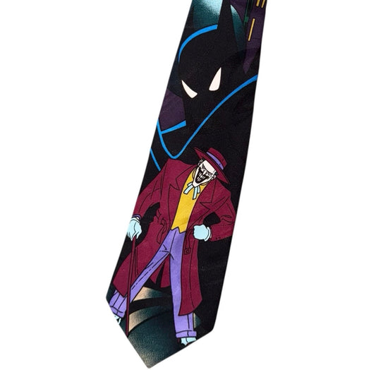 Batman Joker DC Comics Animated Series Cartoon Corner Vintage Tie 1994