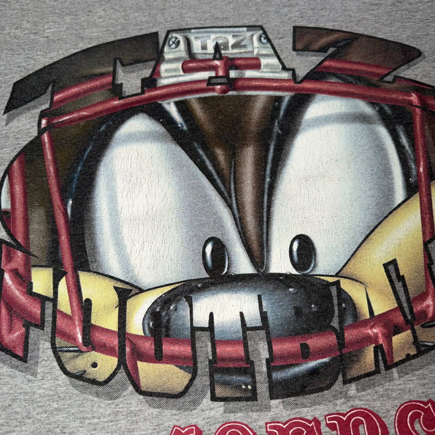 Taz Looney Tunes 49ers Warner Bros Vintage 1998 Graphic T-Shirt Medium
