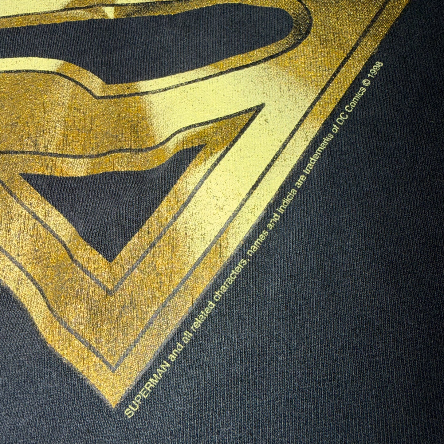 Superman Logo DC Comics Vintage 1998 Graphic T-Shirt Large