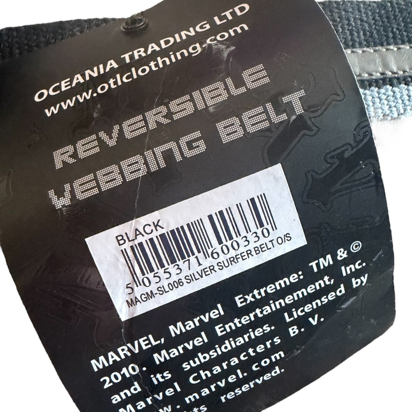 Silver Surfer Marvel Extreme Reverse Webbing Belt O/S