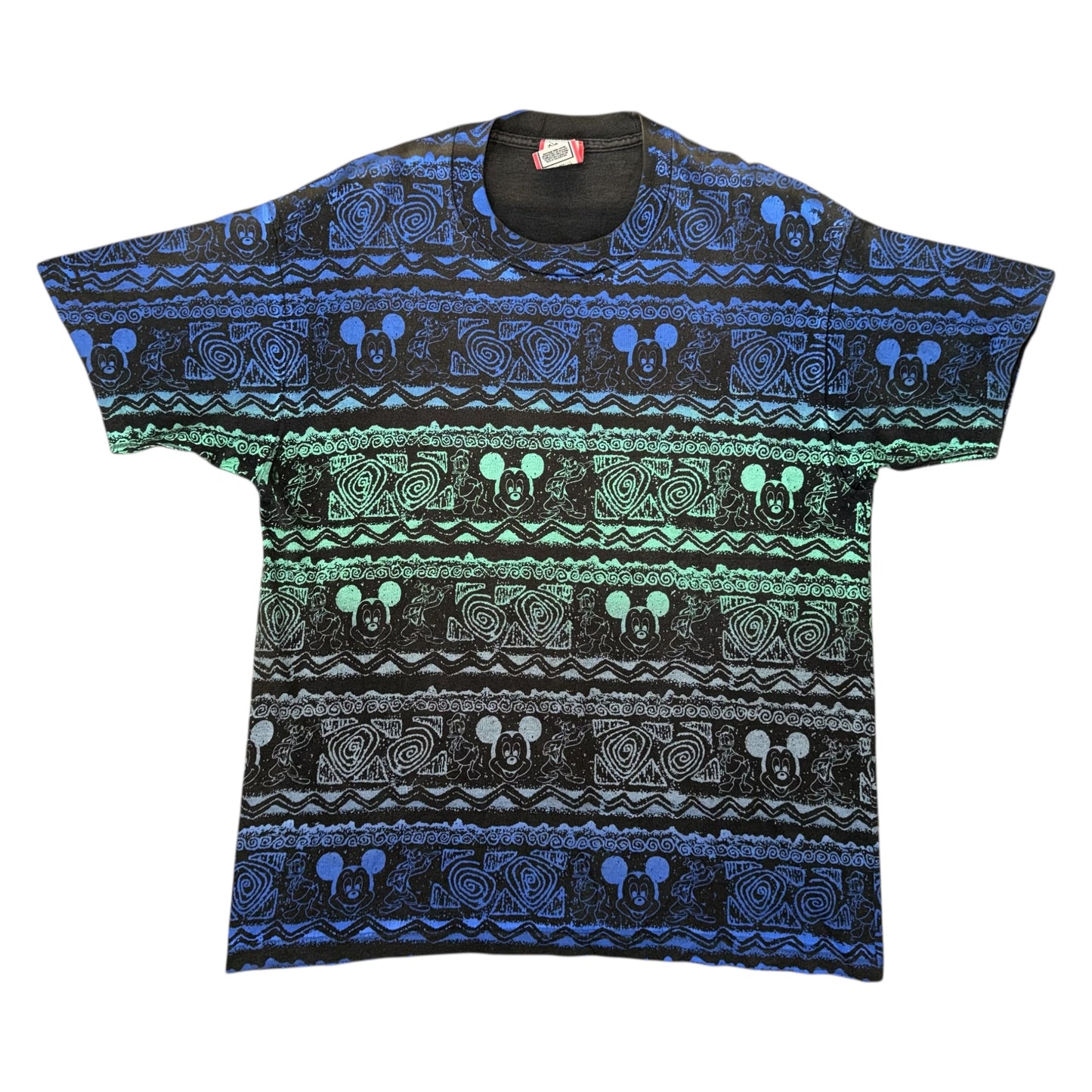 Mickey Mouse Disney Vintage Single Stitch AOP Graphic T-Shirt XL