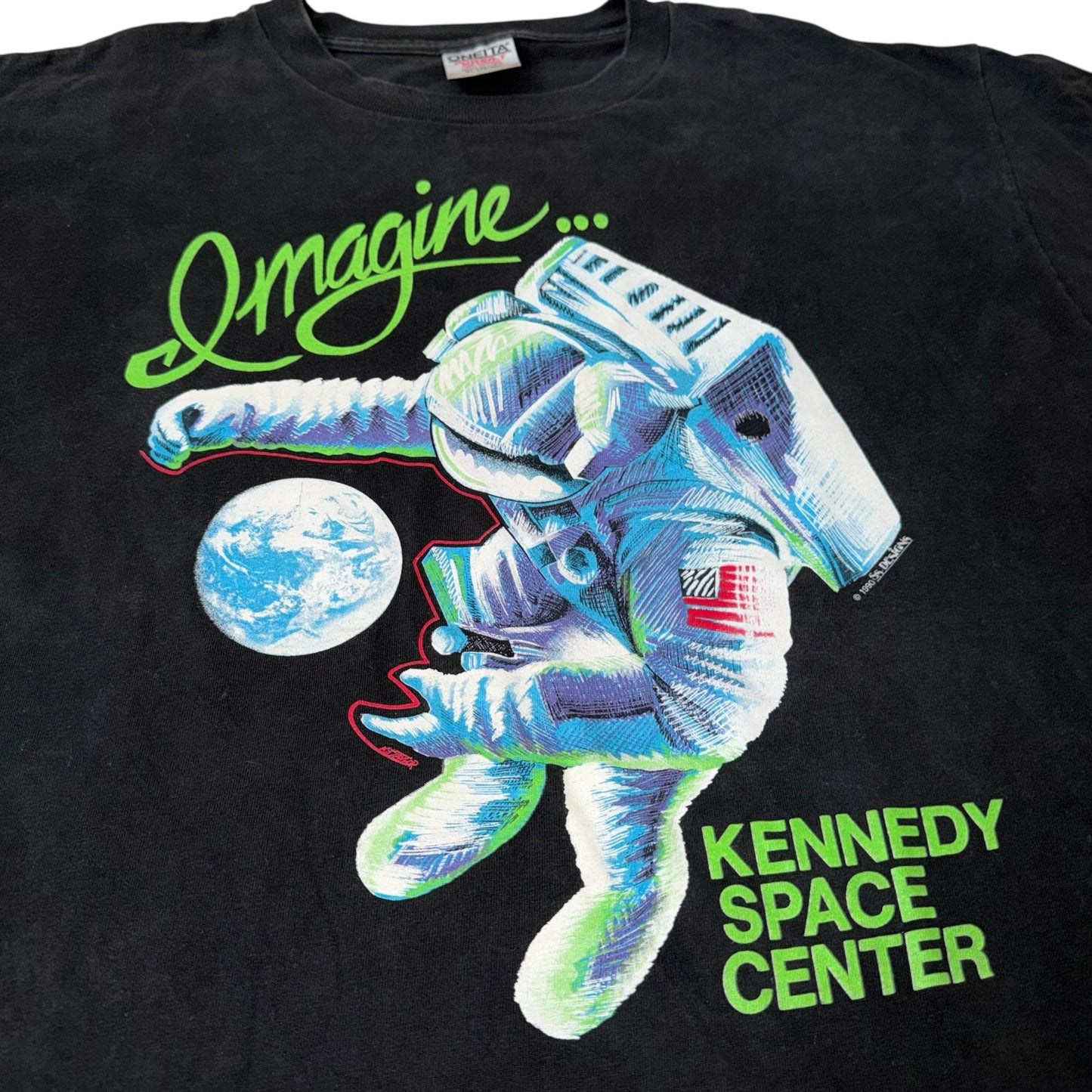 NASA Kennedy Centre Vintage Single Stitch Graphic T-Shirt XL