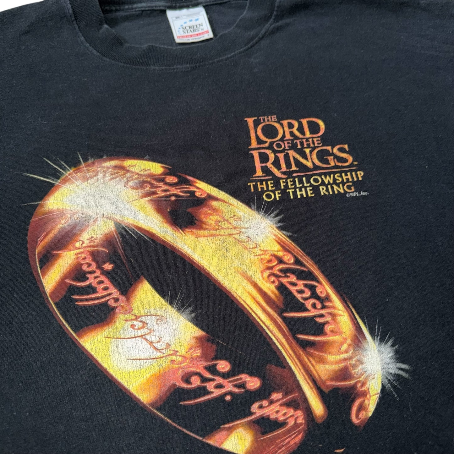 Lord of the Rings The Fellowship of the Ring Movie Promo Graphic T-Shirt XL