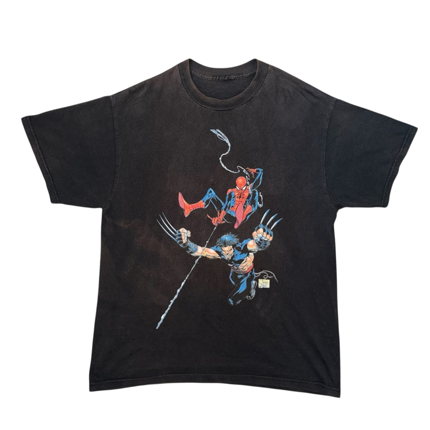 Spider-Man Wolverine Marvel Wizard World Convention 2002 Vintage Graphic T-Shirt Large