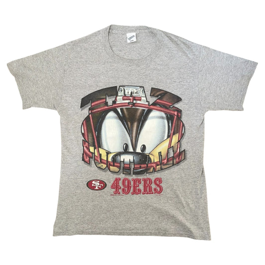Taz Looney Tunes 49ers Warner Bros Vintage 1998 Graphic T-Shirt Medium
